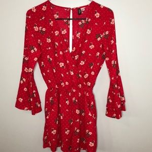 Floral Plunge Romper